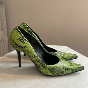 Steve Madden Green Python Heels